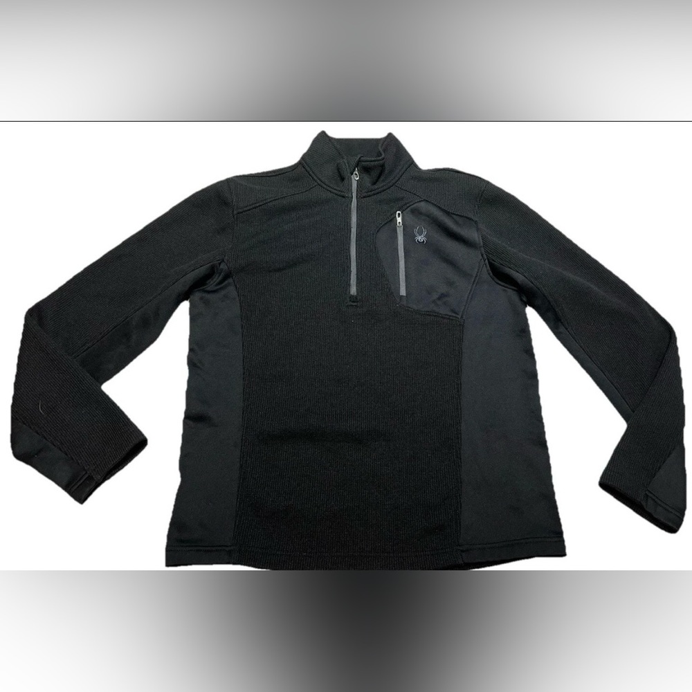 Spyder Men’s Black Half-Zip Lightweight Jacket size medium